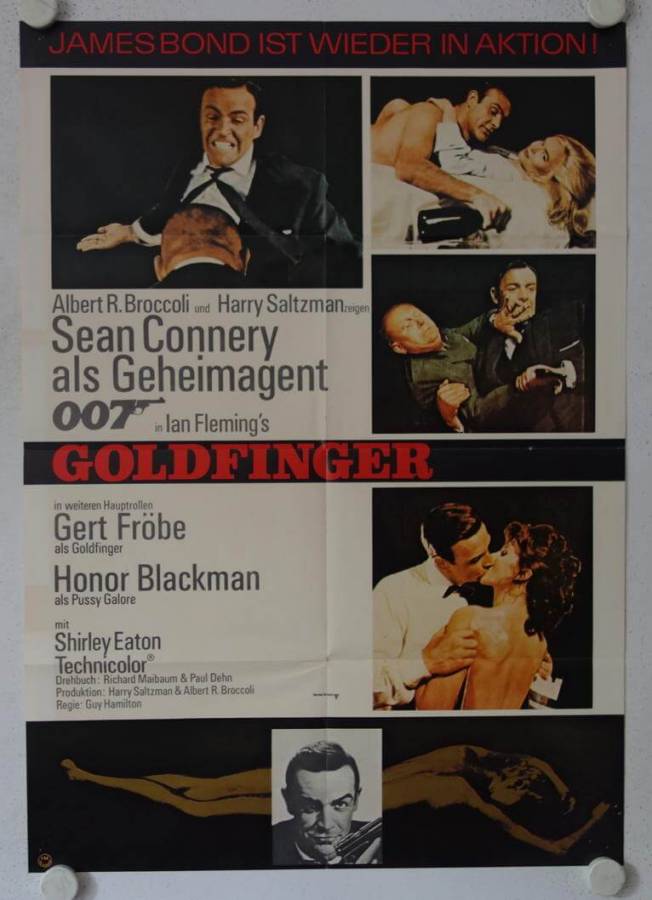 Goldfinger re-release german movie poster